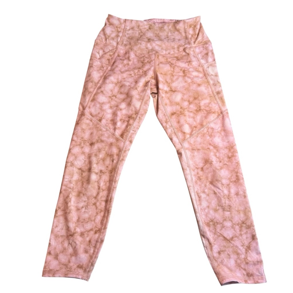 Evolution and Creation Leggings Size Medium Pink Tie Dye With Pockets